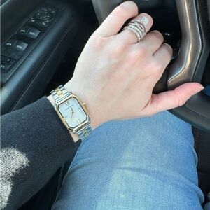 Gold and Silver Two-Tone Watch